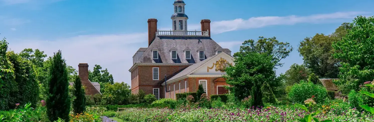 Image of Governor's Palace in Colonial Williamsburg, Virginia.