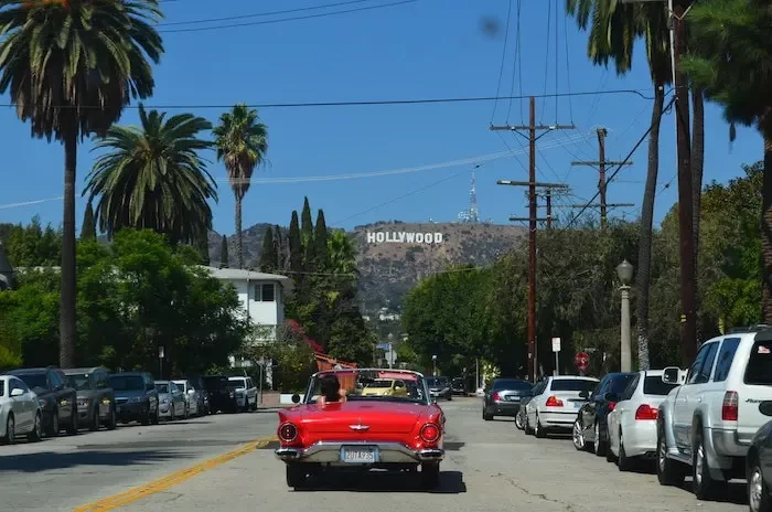  red car on the road small