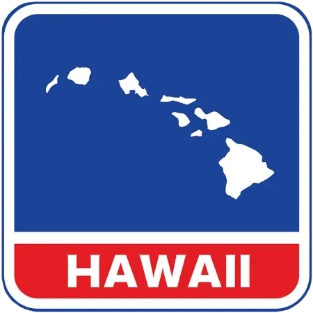 A map of the state of Hawaii in the United States. The map is colored white.