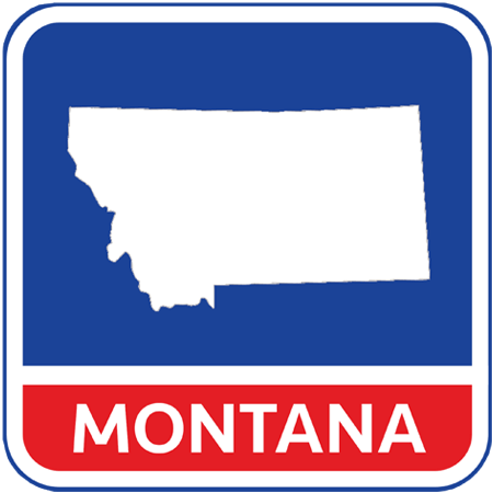 A map of the state of Montana in the United States. The map is colored white.