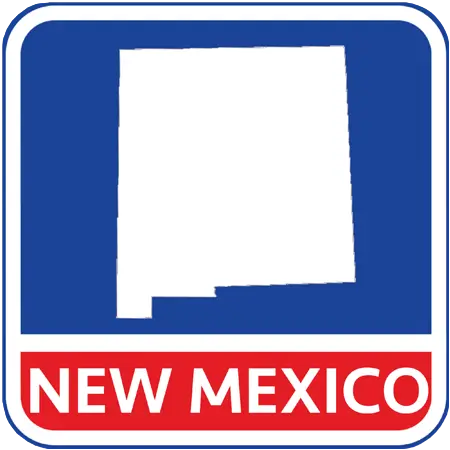 A map of the state of New Mexico in the United States. The map is colored white.