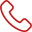 A red phone icon on a blue background, symbolizing communication and connection.