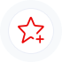 a red star with a plus sign. This is a widely used symbol for a favorite item