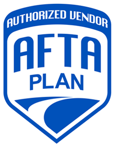 an authorized vendor afta plan badge