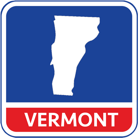 A map of the state of Vermont in the United States. The map is colored white.